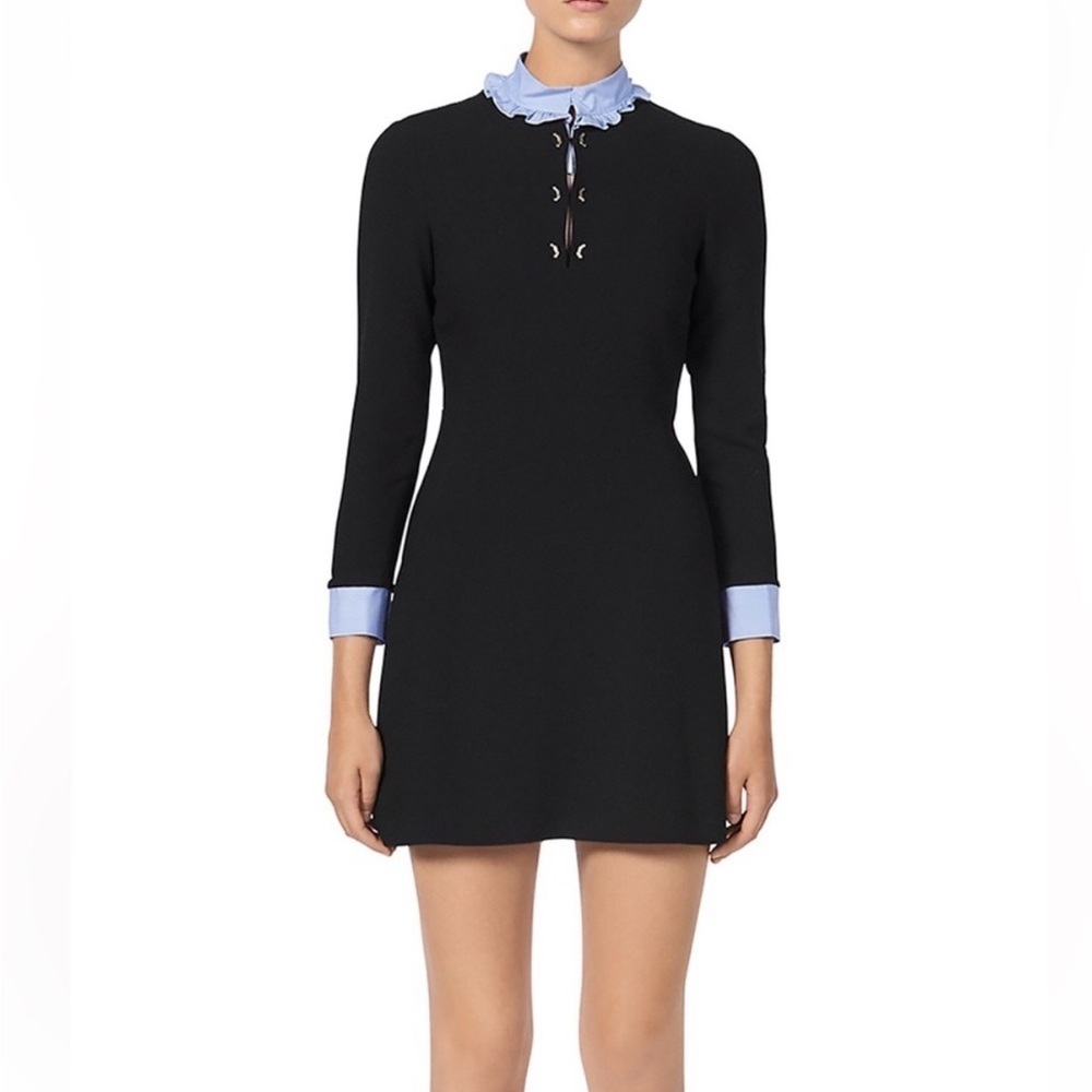 Sandro Paris Delna Mixed Media Dress